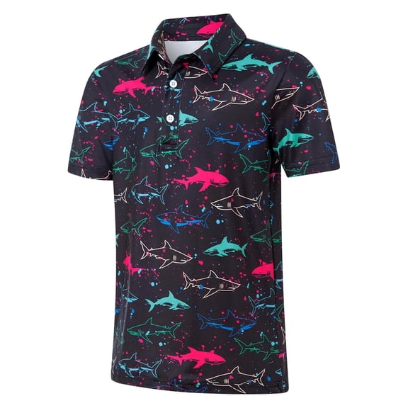 Landzoo Toddler Boys Beach T-Shirt Graphic Print Short Sleeve Notch Neck Autumn Layering Boys Tees