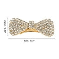 thumbnail image 4 of Unique Bargains 1 Pc Hair Barrettes Grace Crystal Bow Barrette Clip Gold Tone, 4 of 5
