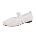thumbnail image 2 of Jamicy Mesh Ballet Flats for Women Embroidered Floral Round Toe Mary Jane Comfortable Flat Shoes Casual Outerwear Shoes, 2 of 9