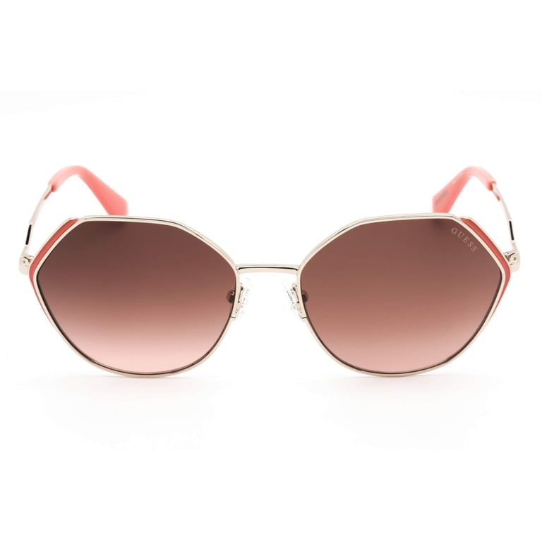 NEW!!! GUESS Sunglasses GU7842 32F Authentic Guess GU7842 32F Gold Coral Glossy Cat Eye Metal Sunglasses  main image 3