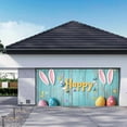 thumbnail image 6 of JHEHF Happy Easter Garage Door Decorations Cute Rabbit Easter Egg Door Cover Garage Door Banner Spring Party Background Outdoor Indoor Wall Decor 480*210cm, 6 of 9