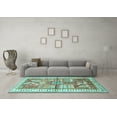 thumbnail image 3 of Ahgly Company Indoor Rectangle Animal Turquoise Blue Traditional Area Rugs, 6' x 9', 3 of 4
