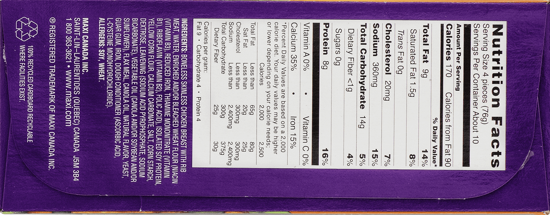 Dino Nuggets Nutrition Facts Nutrition Ftempo