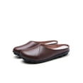 thumbnail image 2 of Daeful Women Clogs Closed Toe Flats Comfort Mules Indoor Outdoor Fashion Lightweight Slip On Slides Brown 11, 2 of 5