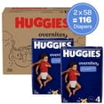 thumbnail image 2 of Pañales Huggies Overnites Nighttime, tamaño 4 (10-17 kg), 116 unidades, 2 of 9
