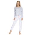 thumbnail image 2 of Pijama Mujer Pantalón Blusa Suave Estampado Estrellas Gris gris EG Incógnita 660036, 2 of 7
