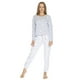 thumbnail image 2 of Pijama Mujer Pantalón Blusa Suave Estampado Estrellas Gris gris M Incógnita 660036, 2 of 7