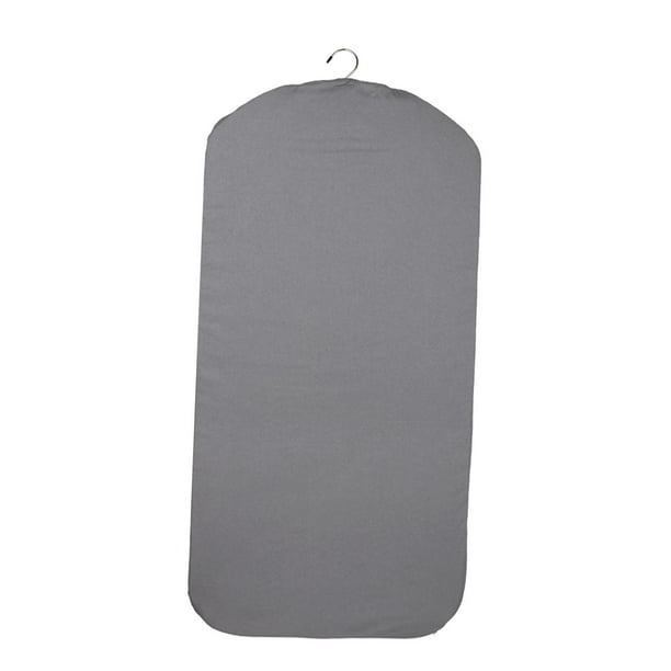 Tabla de planchar colgante, almohadilla de prensa portátil sobre la puerta, alfombrilla para planchar, tabla de para ropa, viajes, sala de gris