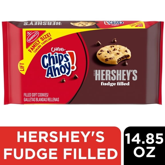 CHIPS AHOY! Chewy Hersheys Fudge Filled Soft Chocolate Chip Cookies 14.85 oz - Pack of 3