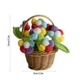 thumbnail image 3 of SHIMELE Hand Woven Mini Flower Basket with Artificial Flowers | Valentine's Day Gift, Home Decor, Romantic Ornament | Multicolor Knitting Decoration, 3 of 6