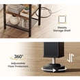 thumbnail image 4 of JIOABL 3-Tier Side Table, Set of 2, with USB & AC Charging Station, Adjustable Shelves, Multi-Use for Living Room & Bedroom, Rustic Brown, 4 of 7