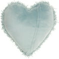 thumbnail image 4 of Heart Shaped Celadon Shag Accent Pillow - White, 4 of 4