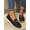 Black 2, variant on 2026 Autumn Women's Summer Hollow Design Leather Slip-On Loafers Middle-Aged Mother Shoes, Soft Bottom Wedge Heel Breathable Sandals