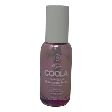 COOLA Organic Dew Good Illuminating Serum Sunscreen SPF 30, 1.15 Ounces