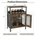 thumbnail image 2 of Gymax Industrial Liquor Bar Cabinet Buffet Sideboard Detachable Wine Rack Glass Holder, 2 of 10