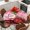 Red LightGreen Pink, variant on Valentine's Day Round Tablecloth, Fitted Table Cover with Elastic for 55"-60" Round Tables, Red Plaid Truck Love Roses Leaves Pink Table Cloth Outdoor Indoor Dinning Party Waterproof Tablecloths