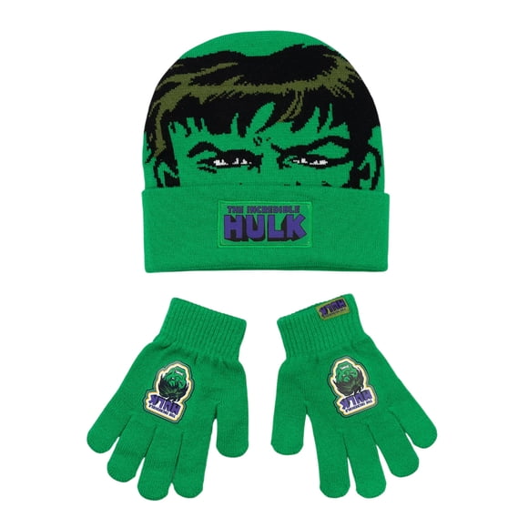 The Incredible Hulk Boys Beanie & Gloves Set