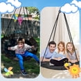 thumbnail image 5 of PRINIC 43" Saucer Tree Swing for Kids, Waterproof Flying Saucer Swing for indoor/playground Textilene fabric seat & Stainless steel frame, 5 of 11