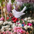 thumbnail image 2 of Metal Bird Wind Chimes Decorative Garden Stakes, Bird Song Bell Courtyard Decoration, Indoor Outdoor Lawn Pathway Patio Ornaments, 14.2 Inch Outdoor Metal Garden Decor Shaking Head Yard Art, 2 of 7