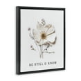 thumbnail image 4 of Be Still & Know Pressed Flowers Black Framed Floater Canvas Wall Art, design by Lettered and Lined, 4 of 10