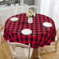 thumbnail image 1 of Litake Buffalo Plaid Round Tablecloth 70 Inch Checkered Gingham Farmhouse Table Cloth Wrinkle Resistant Washable Yarn Dyed Fabric Table Covers for Dining Room Party Outdoor Picnic, 1 of 5