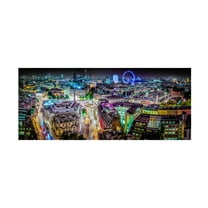 Canvas Wall Art - Stewart Marsden 'Psychedelic London' Wall Art for Living Room, Bedroom, or Office D?cor by Trademark Fine Art - 24 x 10 Inches