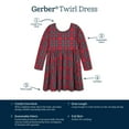 thumbnail image 5 of Gerber Baby & Toddler Buttery Soft Long Sleeve Twirl Dress with Viscose Made from Eucalyptus, Sizes 12 Months - 5T, 5 of 8