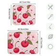 thumbnail image 3 of Cherry Flowers Fruit Dish Drying Mat Microfiber Kitchen Pad Large Counter Absorbent Dish Mats Drainer Rack 18"x24", 3 of 7