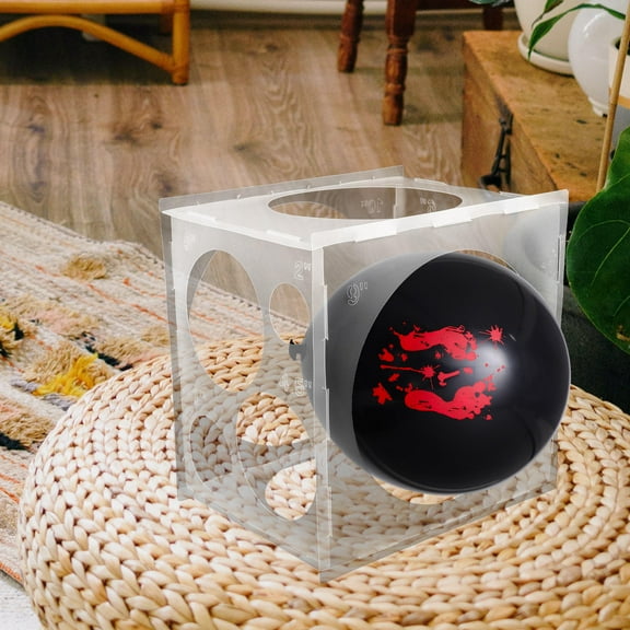 Toyvian White Portable Balloon Measurer with 11 Hole Size Marker for Festival and Party Use