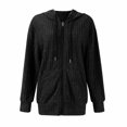 thumbnail image 3 of GIPQJK Womens Hoodies Zip Up Loose Fit Long Sleeve Sweaters 2024 Trendy Outfit Knit Hoodies Fall Outfits with Pockets,Black S, 3 of 6