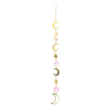 

HOMEMAXS Delicate Metal Crystal Hanging Decoration Solar Refraction Crystal Pendant