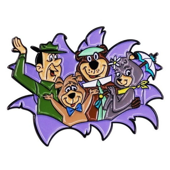 Yogi Bear And Friends Cartoon Characters 1.5 Inches Wide Enamel Metal Pin