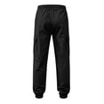 thumbnail image 6 of Ndbuld Boys Cargo Jogger Pants Elastic Drawstring Waist Multi Pockets Casual Tapered Cuffed Kids Work Trousers Black 14-15Years, 6 of 7
