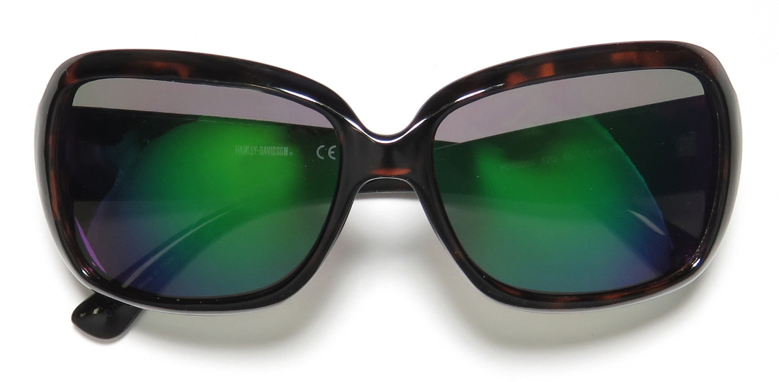 Harley-Davidson Women's Foil H-D Crystals Sunglasses, Tortoise Frame/Green Lens, Harley Davidson - image 2 of 8