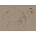 thumbnail image 2 of George Jones 24x18 Gold Ornate Framed and Double Matted Museum Art Print Titled - A Camel Moving to the Right; a Sketch of a Camel's Head, Bottom Right (ca. 1850), 2 of 4