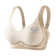 thumbnail image 1 of Bocqde Seamless Sport Bras for Women Plus Size Stretch Breathable Wire-Free Gathering Push Up Yoga Bra Rhinestones Soft Support Full Coverage Bra with Adjustable Strap, M-4XL, 1 of 3