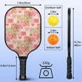 thumbnail image 4 of Pickleball Paddles Set,Pioneer Flower Floral Print Pattern Fiberglass Surface Pickleball Racket Set with 2 Indoor Outdoor Pickleball Balls and Pickleball Bag,Pickle-ball Equipment, 4 of 6
