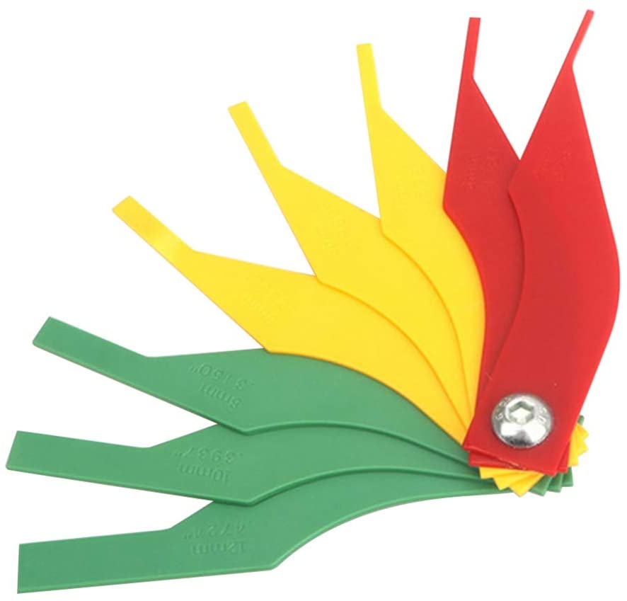 Yozhu Brake Pad Thickness Gauge,8in1 Brake Liner Thickness Metric