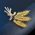 thumbnail image 3 of Broche de oreja de trigo, broche de cebada dorada de cosecha para mujer, accesorios elegantes para vestido Cheongsam, 3 of 5