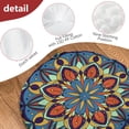 thumbnail image 4 of Round Meditation Cushion, 22" Dutch Velvet Floor Pillow with PP Cotton Filling for Yoga, Zen, Reading, and Floor Seating, Boho Print, 4 of 5