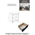 thumbnail image 5 of Kings Brand Furniture - Oceana Gray Wood 2 Drawer Nightstand, 5 of 5