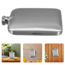 Clispeed Silver Stainless Steel Flask Portable Vintage Design