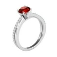 thumbnail image 3 of Mauli Jewels 1.00 Carat Natural Red & White Diamond Solitaire Twisted Shank Engagement Ring In 18K Solid White Gold, Ring Size 9, 3 of 6