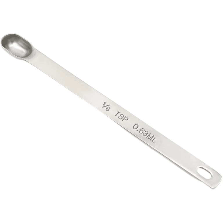 Individual Short Measuring Spoons / 1 Tablespoon / 1/2 Tablespoon / 1  Teaspoon / 1/2 Teaspoon / 1/4 Teaspoon / Cherry or Walnut 