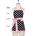 thumbnail image 4 of Rosielily Delantal Rosa Para Mujer Delantal Retro Delantal Vintage Lindo Delantal Coqueto Con Bolsillo Cocina Cocinar Hornear Vestido Kawaii Algodón Con Volantes Volantes Años 50 Delantal Para Mujeres, 4 of 5
