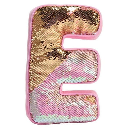 Iscream Lettermania E Initial 15 Reversible Sequin Soft Fleece