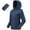 Navy, variant on Xidunhg Women's Lightweight Jacket Waterproof Packable with Hood Cycling Bike Outdoor Jacket Windbreaker Blue L
