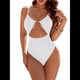 thumbnail image 2 of Traje de Baño de una Pieza para Mujer, con Control de Abdomen, Favorecedor, Atrevido, con Corte Alto, S, 2 of 10