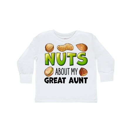 

Inktastic Nuts About My Great Aunt Peanut Almond Pistachio Gift Toddler Boy or Toddler Girl Long Sleeve T-Shirt