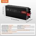 thumbnail image 6 of VEVOR Modified Sine Wave Inverter, 3000Watt, DC 12V to AC 120V LCD Display Power Inverter with 3 AC Outlets 2 USB Port 1 Type-C Port 10 Spare Fuses, for Large Household Equipment, CE FCC Certified, 6 of 9